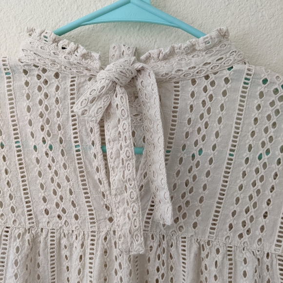 MADEWELL Eyelet Mockneck Ruffle Top - Picture 6 of 10